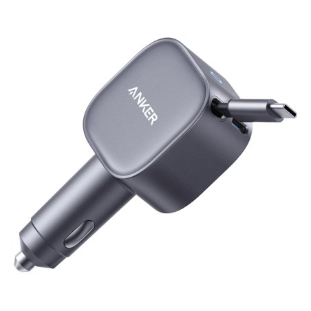 CARGADOR DE COCHE ANKER DE COCHE 75W CON CABLE USB-C RETRACTIL