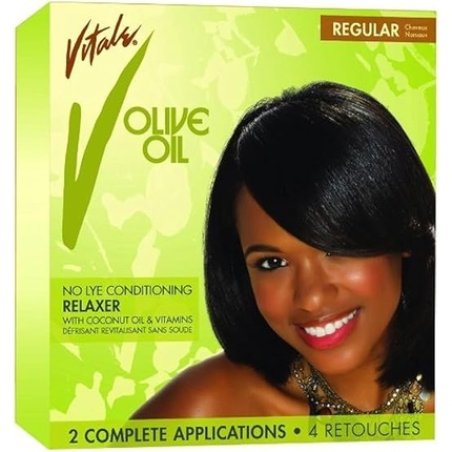 Vitale Olive Oil No Lye Conditioning Relaxer Regular Kit 2 Count Green