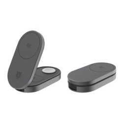 TIGER POWER CHARGEUR SANS FIL QI2 25W 3 EN 1 PLIABLE GRIS