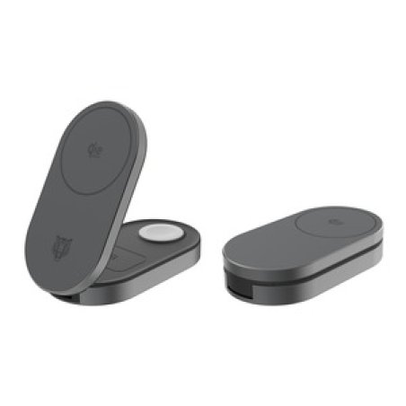 TIGER POWER CHARGEUR SANS FIL QI2 25W 3 EN 1 PLIABLE GRIS