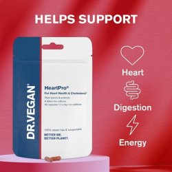 Dr. Vegan HeartPro Plant Sterols Live Bacteria Supports a Healthy Heart 30 Day Supply