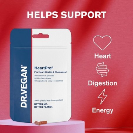 Dr. Vegan HeartPro Plant Sterols Live Bacteria Supports a Healthy Heart 30 Day Supply