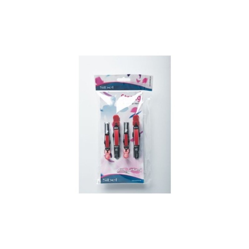 Sibel Gator Section Clips Mixed Sizes 911 Pink 4 Pack
