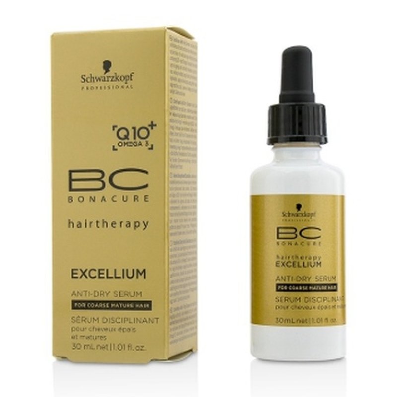 Schwarzkopf Bc Excellium Q10 Omega 3 Antidry Serum For Coarse Mature Hair 30ml