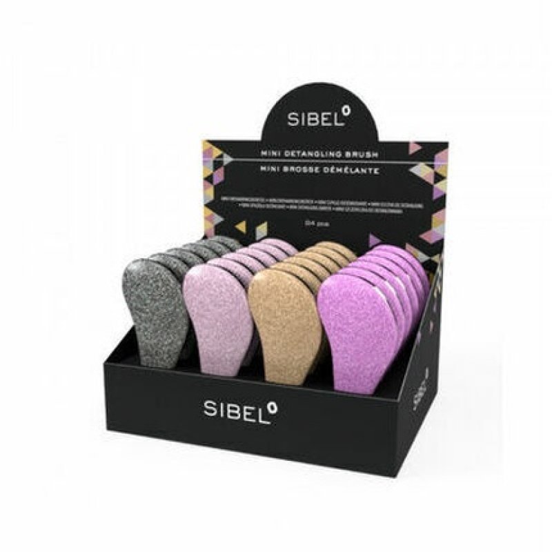 Sibel Detangling Brush Mini Multicolor Glitter 1 Piece