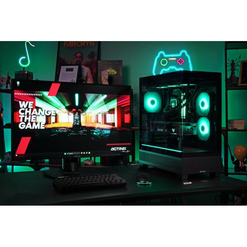 Actina 5901443439035 PC AMD Ryzen™ 9 9900X3D 32 Go DDR5-SDRAM 1 To SSD NVIDIA GeForce RTX 5070 Ti Midi Tower Noir