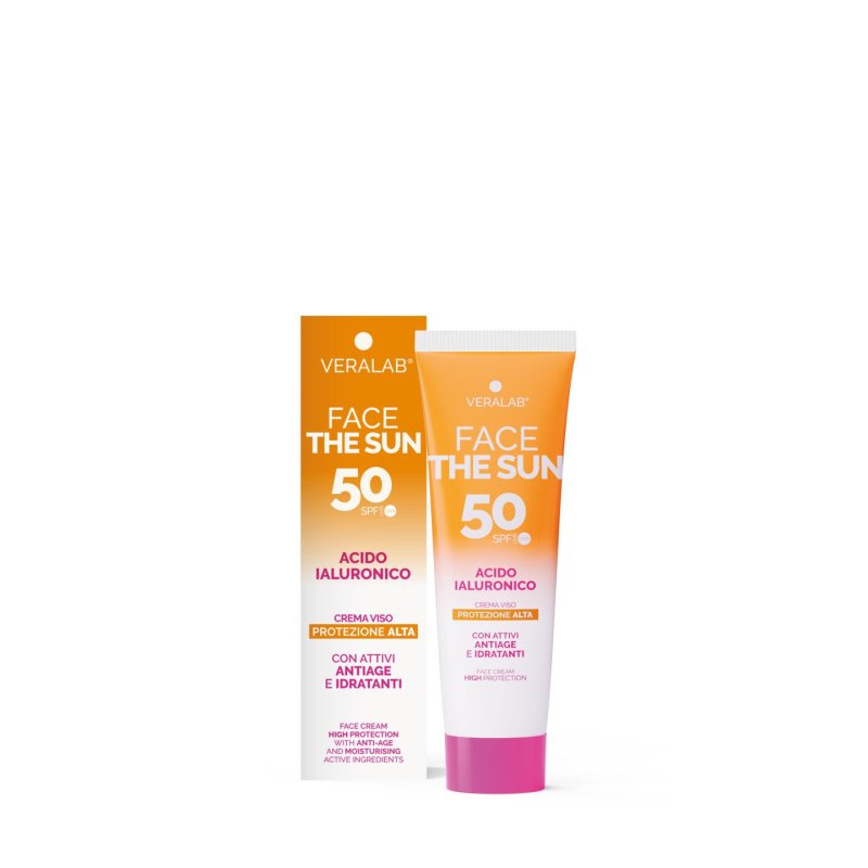 Veralab Face The Sun Hyaluronic Acid SPF50 Crème d’écran solaire Visage 50 Adultes