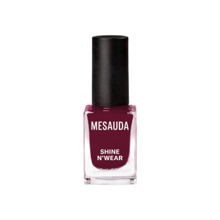 MESAUDA Shine N'wear Nail Polish for Nails, Bordeaux 10ml