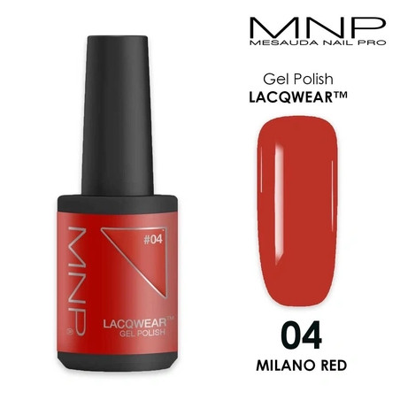 Mnp Lacqwear Gel Polish 04 Milano Red 10 Ml