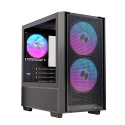 Boitier Micro ATX Einarex PM150 RGB avec panneau vitré (Noir)