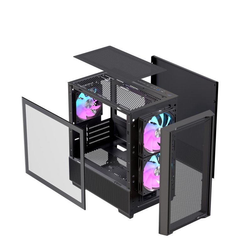 Einarex EXCS-PM-150R-B computer case Midi Tower Black