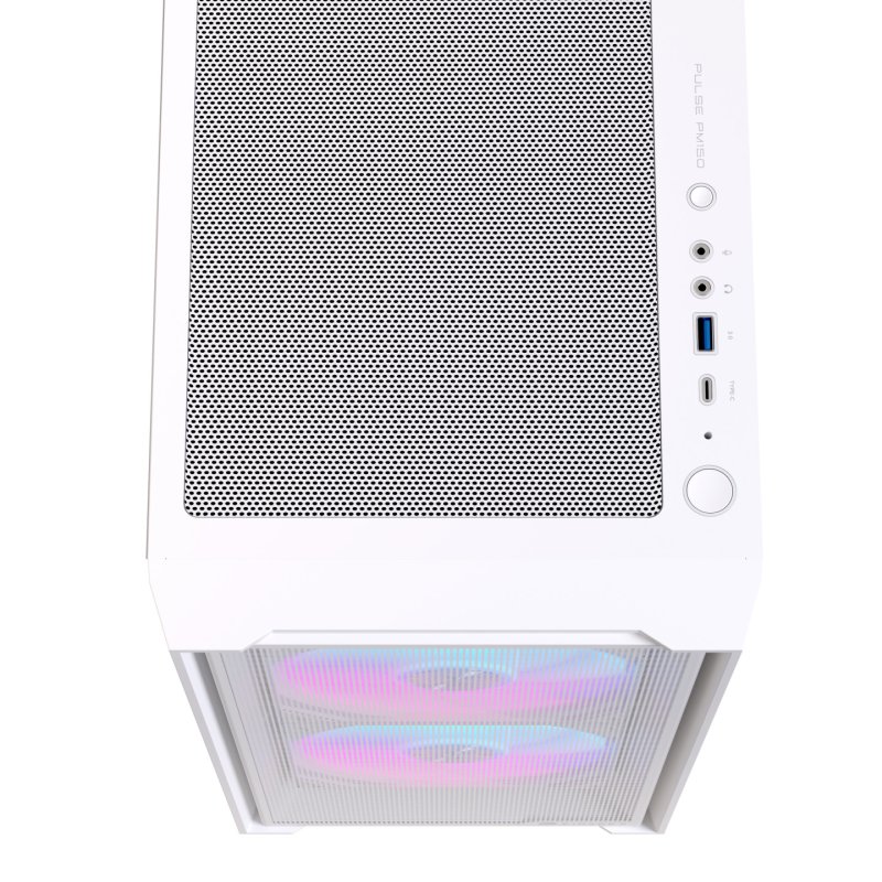 Boitier Micro ATX Einarex PM150 RGB avec panneau vitré (Blanc)