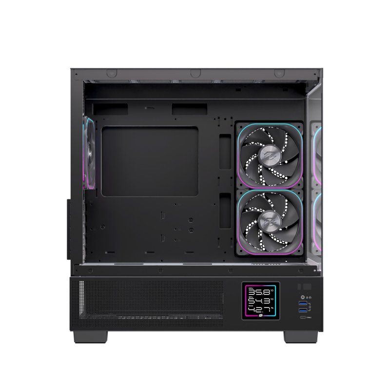 Boitier Micro ATX Einarex SM501D RGB avec panneaux vitrés (Noir)