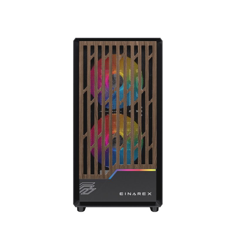 Boitier Micro ATX Einarex PM400 RGB avec panneau vitré (Noir)