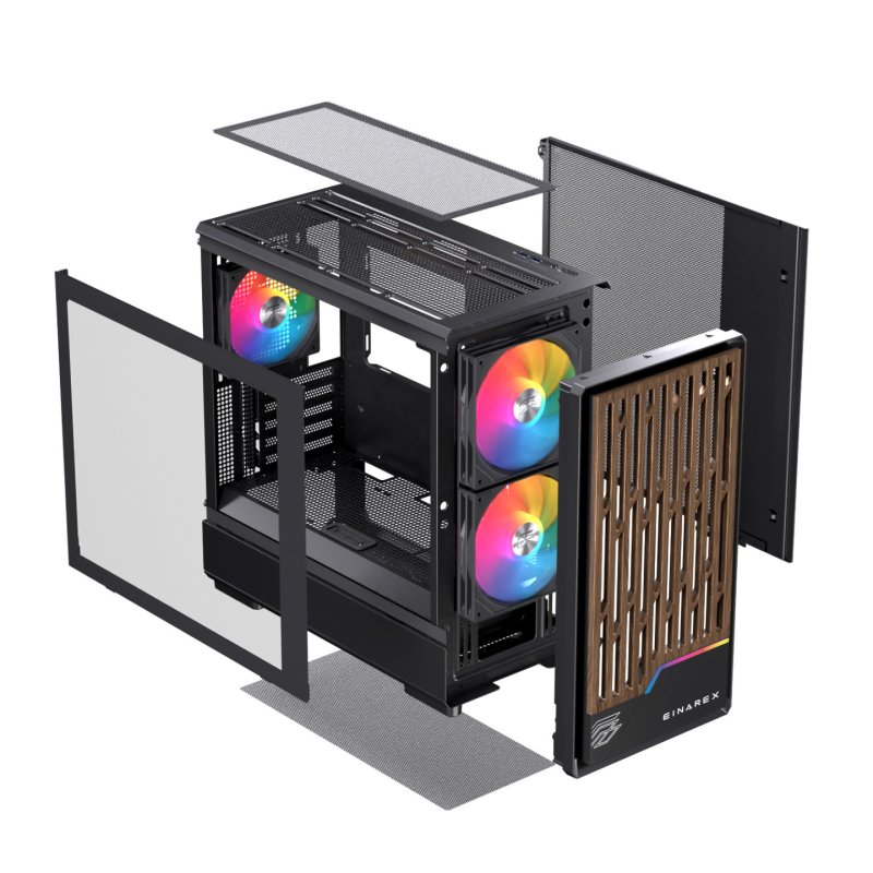 Einarex EXCS-PM-400R-B unité centrale Midi Tower Noir