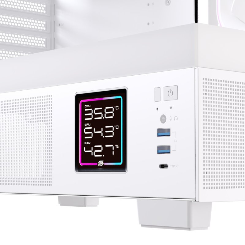 Einarex EXCS-PR-51DR-W unité centrale Midi Tower Blanc