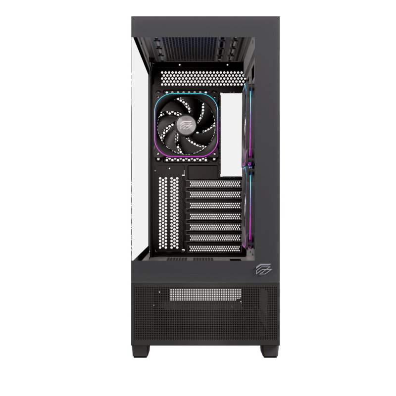 Boitier Moyen Tour ATX Einarex S501D RGB avec panneaux vitrés (Noir)