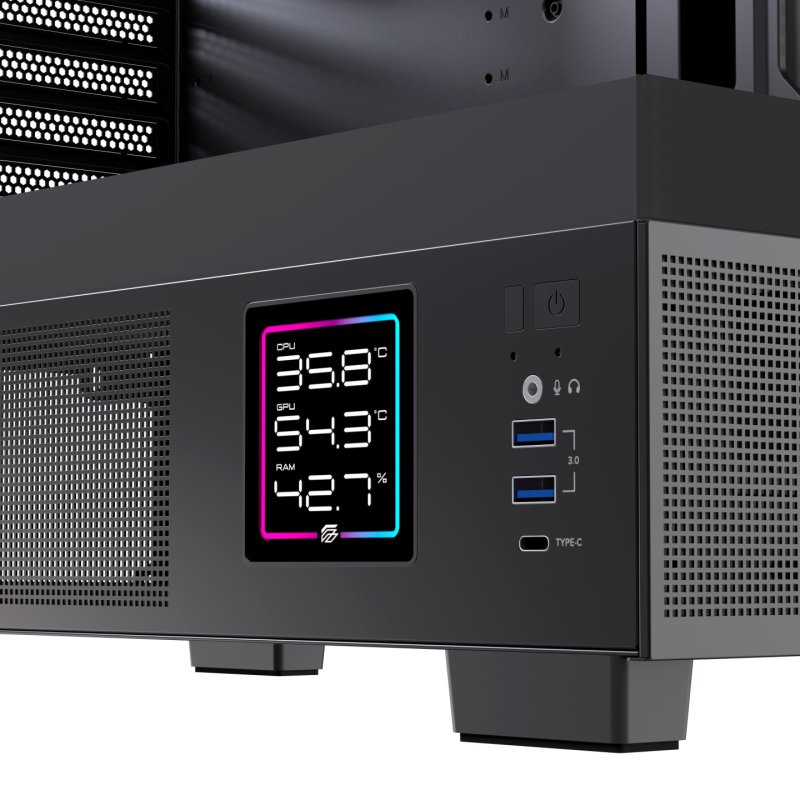 Einarex EXCS-PR-51DR-B computer case Midi Tower Black