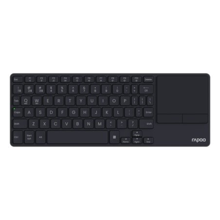 Rapoo E2810M Kabellose Ultraflache Multimedia Tastatur mit Touchpad, QWERTZ, Schwarz
