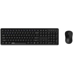 Rapoo 8150M clavier Souris incluse Bureau RF sans fil Bluetooth QWERTZ Allemand Noir