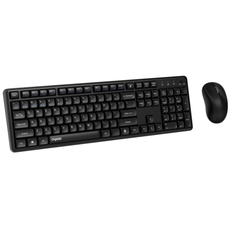 Rapoo 8150M Silent Kabelloses Multimodus-Desktop-Set Schwarz