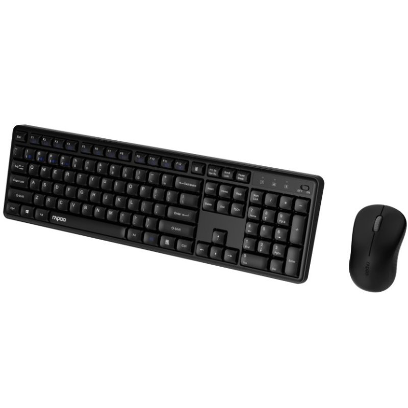 Rapoo 8150M clavier Souris incluse Bureau RF sans fil Bluetooth QWERTZ Allemand Noir