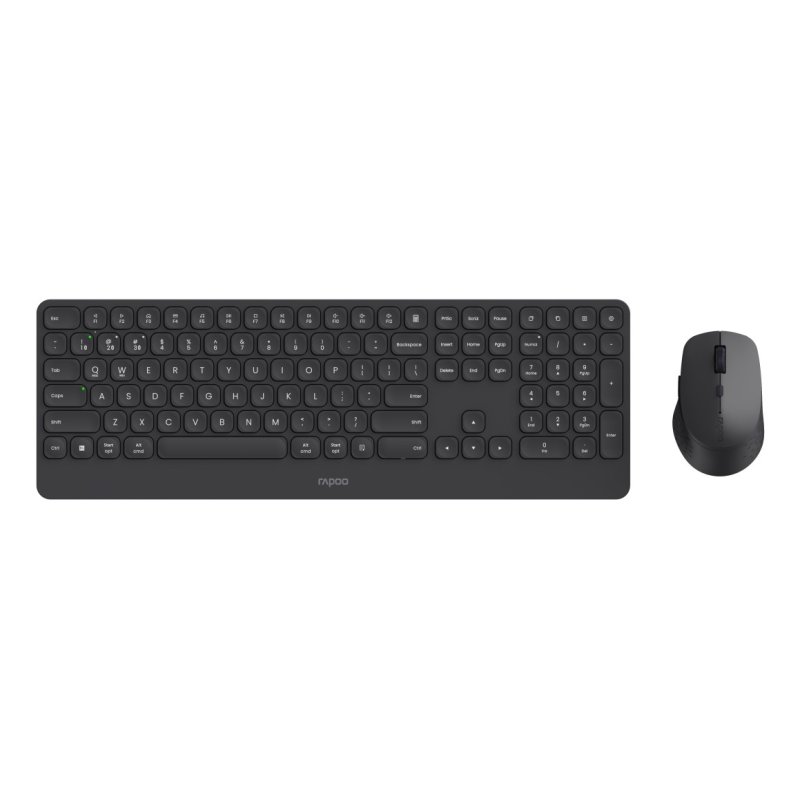 Rapoo 9390M keyboard Mouse included Bluetooth QWERTY English Dark Grey