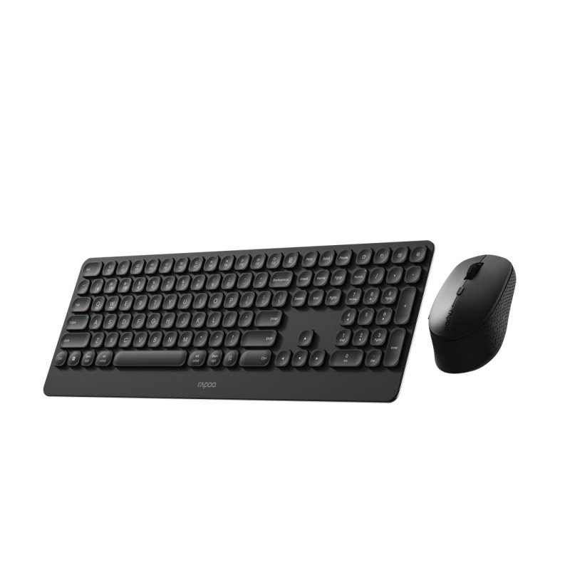 Rapoo 9390M keyboard Mouse included Bluetooth QWERTY English Dark Grey