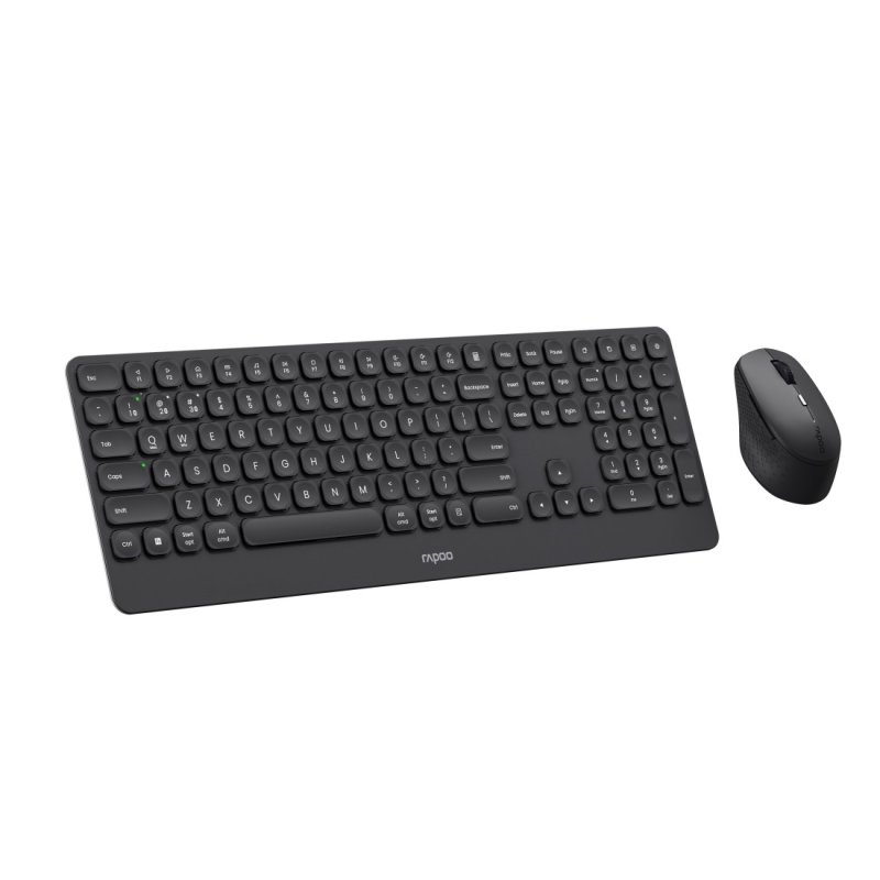 Rapoo 9390M keyboard Mouse included Bluetooth QWERTY English Dark Grey