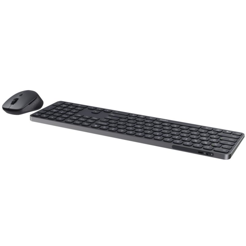 Rapoo 9810M clavier Souris incluse Bureau RF sans fil Bluetooth QWERTZ Allemand Gris foncé