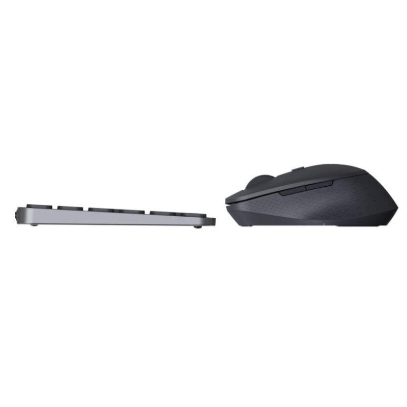 Rapoo 9810M clavier Souris incluse Bureau RF sans fil Bluetooth QWERTZ Allemand Gris foncé