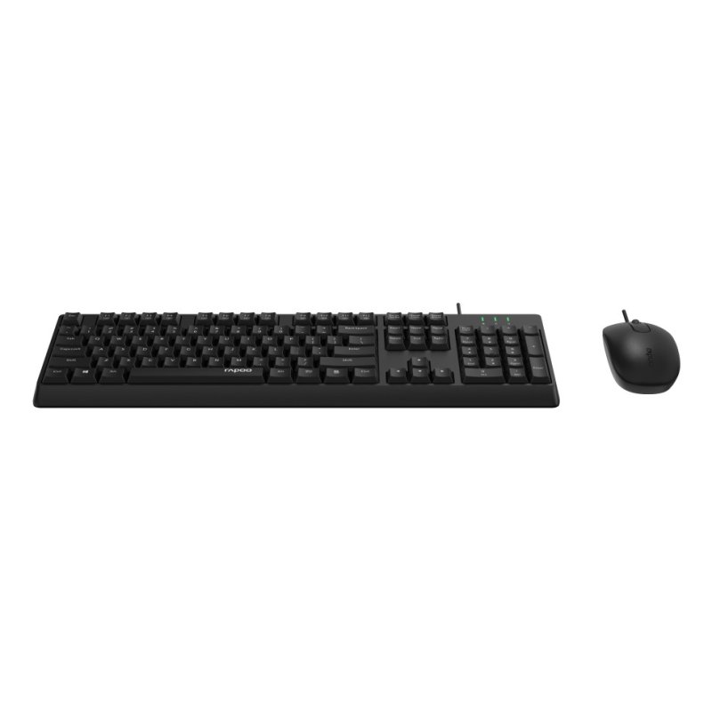 Rapoo NX1500 clavier Souris incluse Bureau USB QWERTZ Allemand Noir