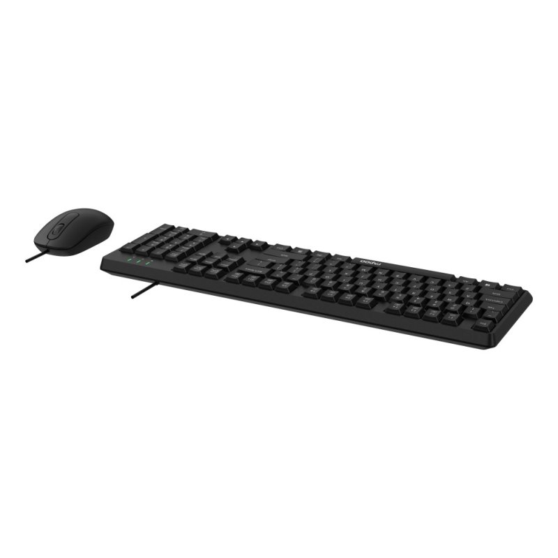 Rapoo NX1500 clavier Souris incluse Bureau USB QWERTZ Allemand Noir