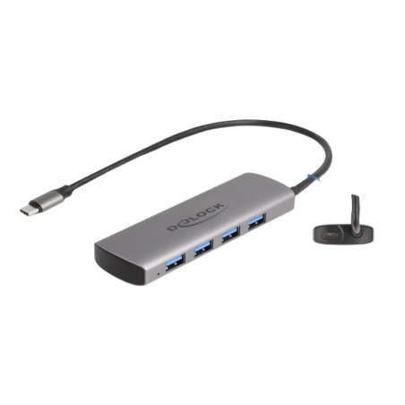 DeLOCK 64293 hub & concentrateur USB 3.2 Gen 1 (3.1 Gen 1) Type-C 10000 Mbit/s Gris