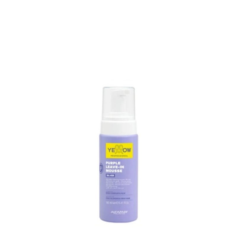 Yellow Professional Silver Leavein Mousse For Softening Antiyellowing 160ml