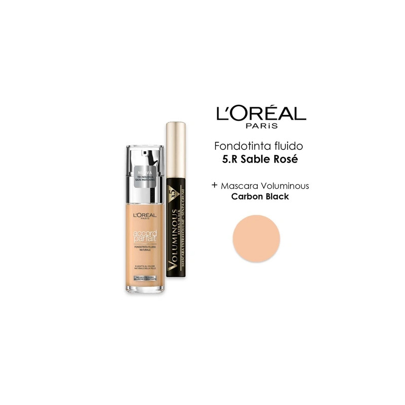 L'Oreal Foundation Accord Parfait Sable Ros Mascara Voluminous