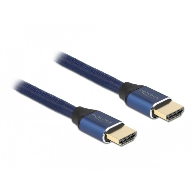 DeLOCK Ultra High Speed HDMI Cable 48 Gbps 8K 60 Hz blue 1 m certified