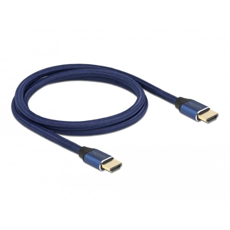 DELOCK Ultra High Speed HDMI Kabel 48 Gbps 8K 60Hz blau 1m zertifiziert