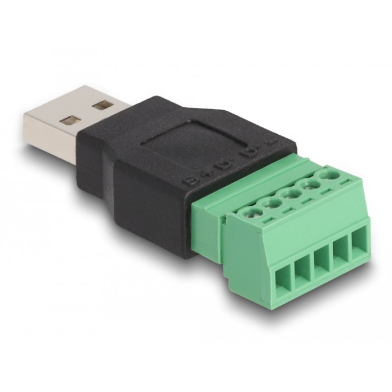 DeLOCK USB 2.0 Type-A male to Terminal Block Adapter 2-part