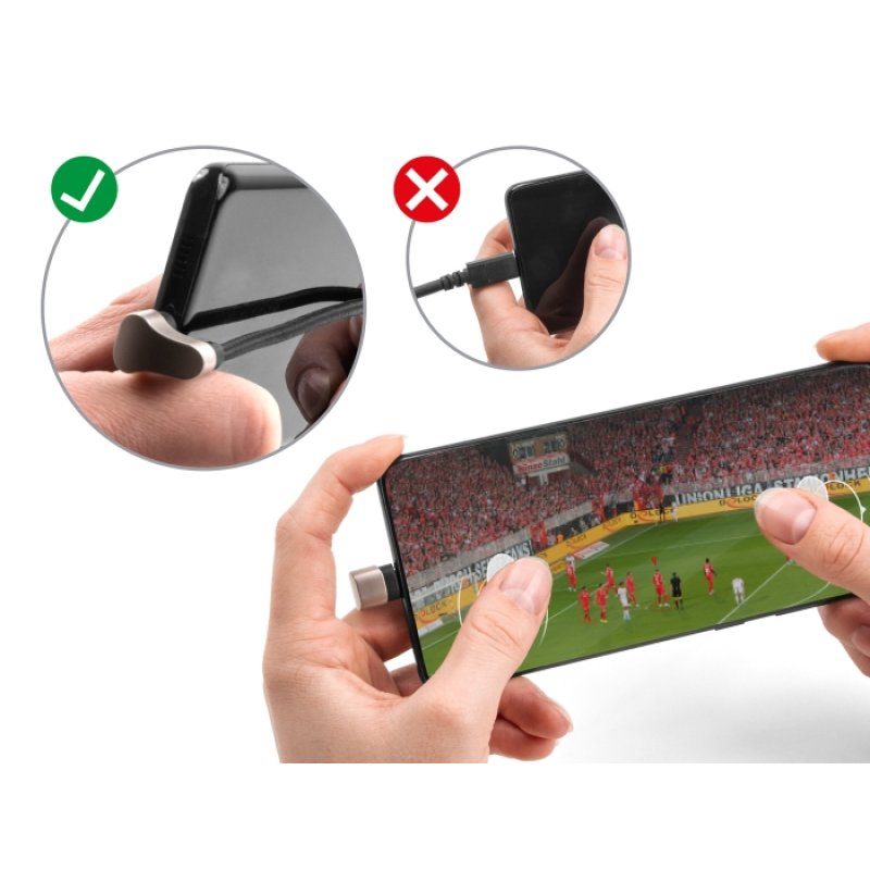 DeLOCK Data and charging cable USB Type-C™ to Lightning™ for iPhone™ and iPad™ 180° angled 1 m MFi