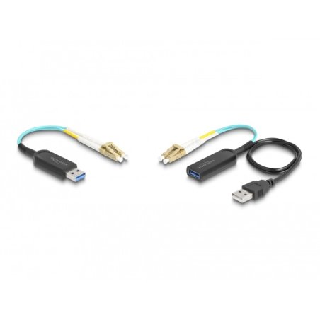 DELOCK USB 10 Gbps Typ-A Extender Set uber LC Duplex Kabel