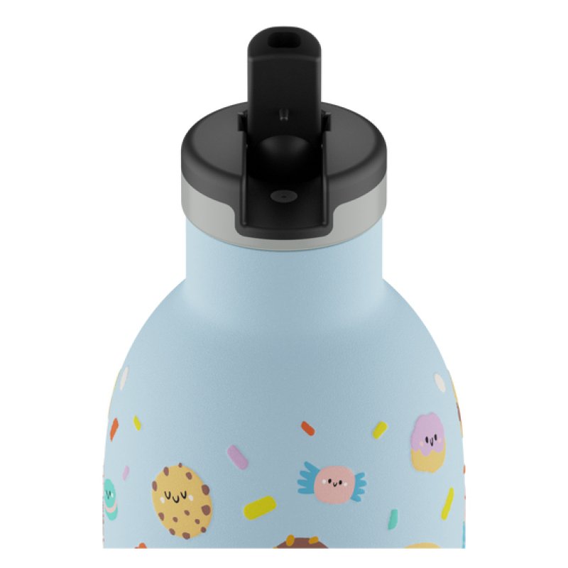 24Bottles Sweet Friends Utilisation quotidienne 330 ml Polypropylène (PP), Silicone, Acier inoxydable Bleu clair