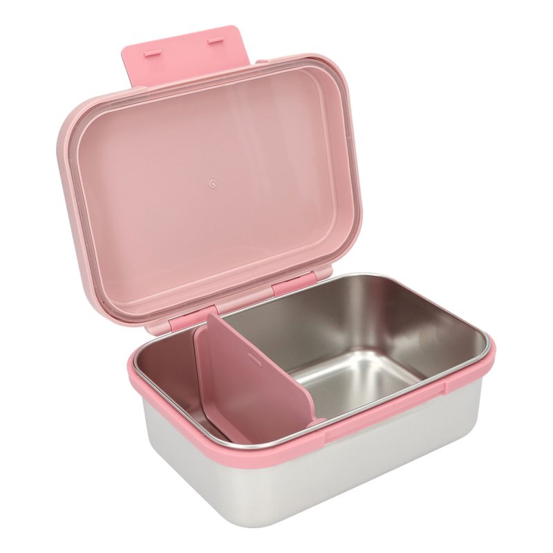TOPModel 0413957 gamelle Boîte de rangement alimentaire 1 L Polypropylène (PP), Silicone, Acier inoxydable Rose 1