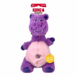 Kong - Knots Belly Hippo - Purple - M/L 28x16x13CM