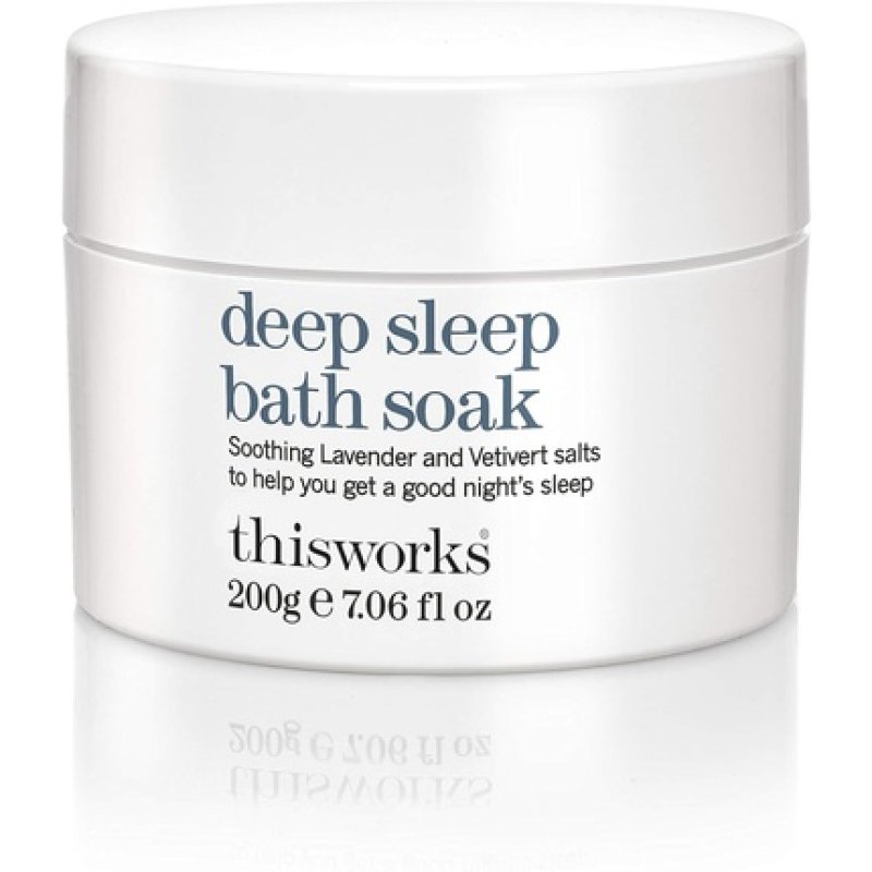 This Works Deep Sleep Bath Soak 200g Luxury Bath Salts Infused with Lavender, Chamomile and Vetiver Essential Oils