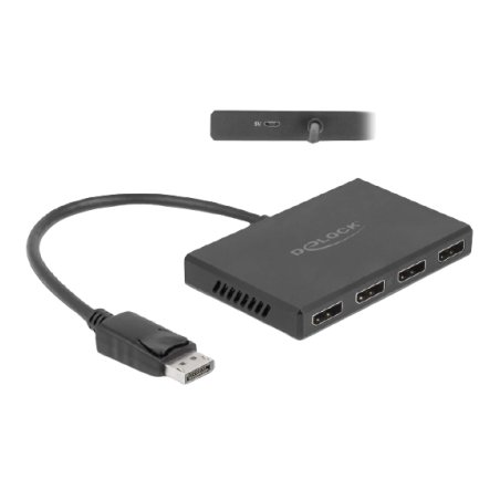 DeLOCK DisplayPort 1.4 Splitter 1 x DisplayPort in to 4 x DisplayPort out