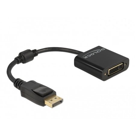 DELOCK Adapter DisplayPort 1.2 Stecker zu DVI Buchse 4K Passiv schwarz