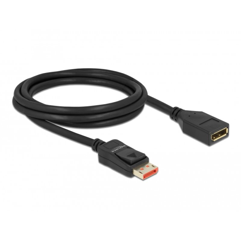 DELOCK DisplayPort Verlngerungskabel 8K 60 Hz 2 m