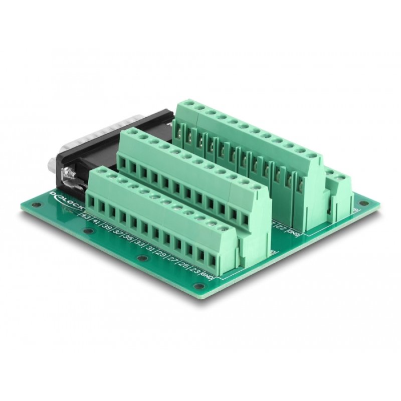 DeLOCK D-Sub HD 44 pin male to Terminal Block for DIN rail