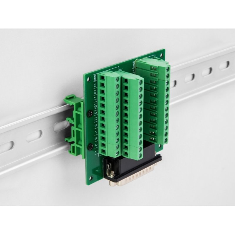 DeLOCK D-Sub HD 44 pin male to Terminal Block for DIN rail